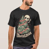 Creepy Cute Kawaii Skeleton Christmas Tree Skull B Tシャツ (正面)