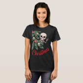 Creepy Cute Kawaii Skeleton Christmas Tree Skull B Tシャツ (正面フル)