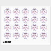 Creepy Cute Pastel Goth Bunny Easter Sticker ラウンドシール (シート)