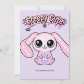 Creepy Cute Pastel Goth Easter Skull Bunn シーズンカード (正面)