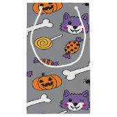 Creepy Cute Wolf And Spooky Pumpkins スモールペーパーバッグ (裏面)