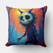 Creepy Demon in Spooky Woods Design クッション (正面)