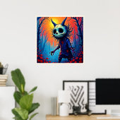 Creepy Demon in Spooky Woods Design ポスター (ホームオフィス)