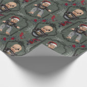 Creepy Doll Christmas Wrapping Paper ラッピングペーパー (角)