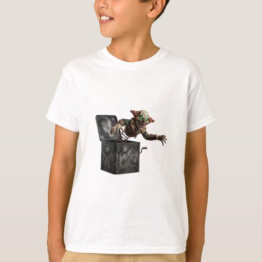 Creepy Evil Jack in the Box Clown Halloween Tシャツ (正面)