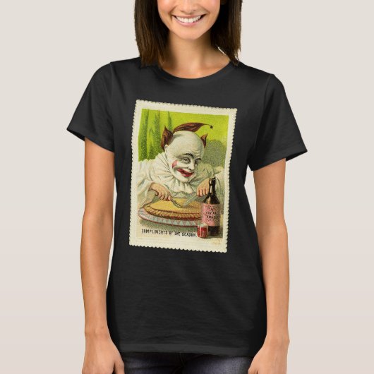 Creepy Evil Victorian Clown Christmas Greeting Tシャツ (正面)