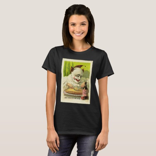 Creepy Evil Victorian Clown Christmas Greeting Tシャツ (正面フル)