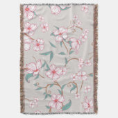 Creepy Flowers Pattern 6 スローブランケット (正面縦)