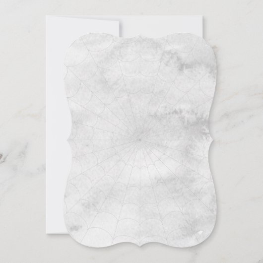 Creepy Ghost Cobweb Pumpkin Halloween Party  招待状 (裏面)