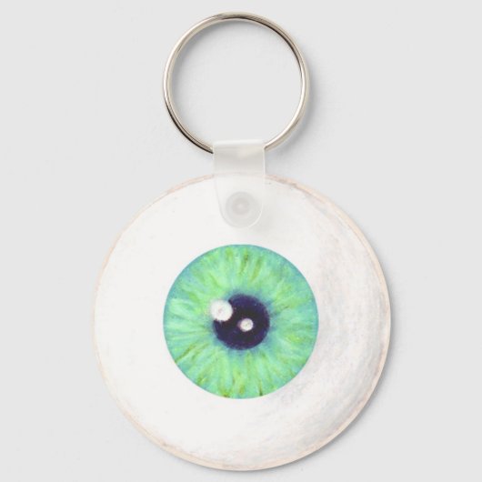 Creepy Green Eyeball Keychain キーホルダー (正面)