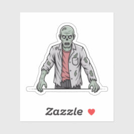 Creepy Green Zombie Halloween Sticker シール