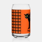 Creepy Halloween Black Cat  ガラス缶 (右)