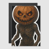 Creepy Halloween Pumpkin Monster Sticker  マグネット招待状 (正面/裏面)