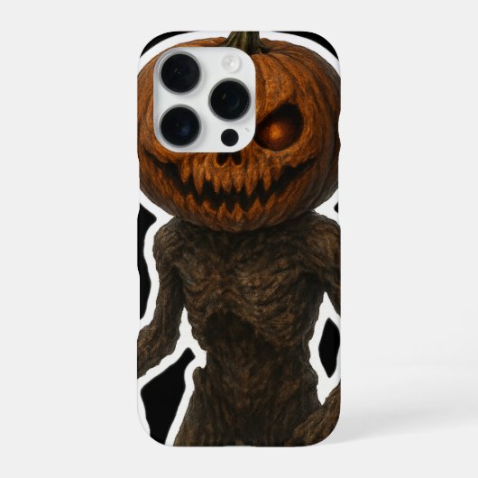 Creepy Halloween Pumpkin Monster Sticker  iPhoneケース (裏面)
