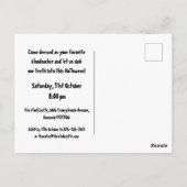 Creepy Halloween Vampire Party ポストカード (裏面)