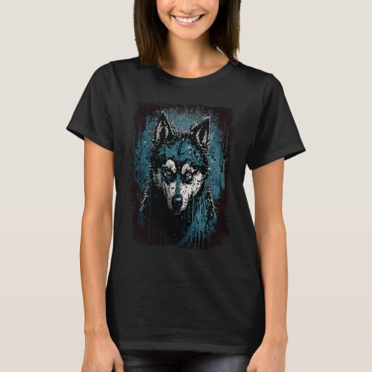 Creepy Husky Tシャツ (正面)
