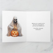 Creepy Jack O’Lantern Ghost Halloween Card カード (内部)