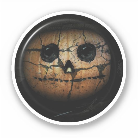 Creepy Jack -o-lantern Halloween シール (正面)