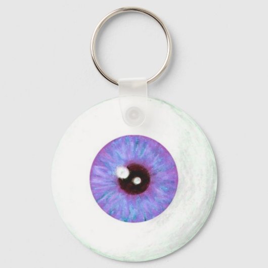 Creepy Lavendar Azure Eyeball Keychain キーホルダー (正面)