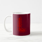Creepy Monogram Red on Red コーヒーマグカップ (左)