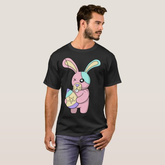 Creepy Pastel Goth Easter Bunny Cute Tシャツ (正面フル)