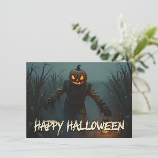 Creepy Pumpkin Head Halloween Scene (スタンド正面)