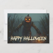 Creepy Pumpkin Head Halloween Scene (正面)
