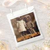 Creepy Pumpkin Head Kids Halloween  フェイバーバッグ (クリップ留めされた状態)