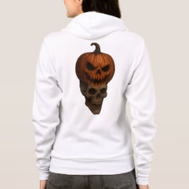  Creepy Realistic Halloween Pumpkin Skull Sticker パーカ
