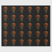 Creepy Realistic Halloween Pumpkin Skull Sticker ラッピングペーパー (フラット)