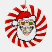 Creepy Santa Claus Screwball Graphics セラミックオーナメント (裏面)