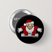 Creepy Santa Claus Screwball Graphics HOHOHO 缶バッジ (正面&裏面)