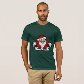 Creepy Santa Claus Screwball Graphics HOHOHO Tシャツ (正面フル)