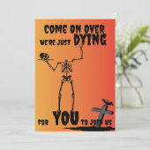 Creepy Skeleton Spooktacular Halloween Party 招待状 (スタンド正面)