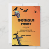 Creepy Skeleton Spooktacular Halloween Party 招待状 (裏面)