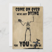 Creepy Skeleton Spooktacular Halloween Party 招待状 (正面)