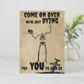 Creepy Skeleton Spooktacular Halloween Party 招待状 (スタンド正面)