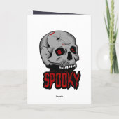 “Creepy Skull Horror Design – Spooky Halloween Art カード (裏面)