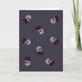 “Creepy Skull Horror Design – Spooky Halloween Art カード