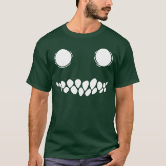 Creepy Smile Face Halloween Horror Costume Art Par Tシャツ