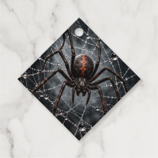 Creepy Spider Web Diamond Shape Gift Tags フェイバータグ