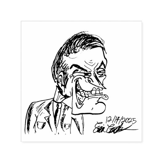 creepy villain cartoon セルフインキングスタンプ (デザイン)