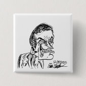 creepy villain cartoon 缶バッジ (正面)