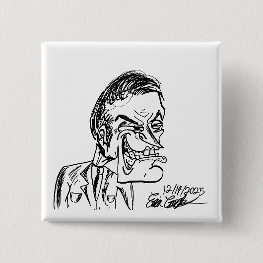 creepy villain cartoon 缶バッジ (正面)