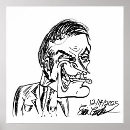 creepy villain cartoon art ポスター