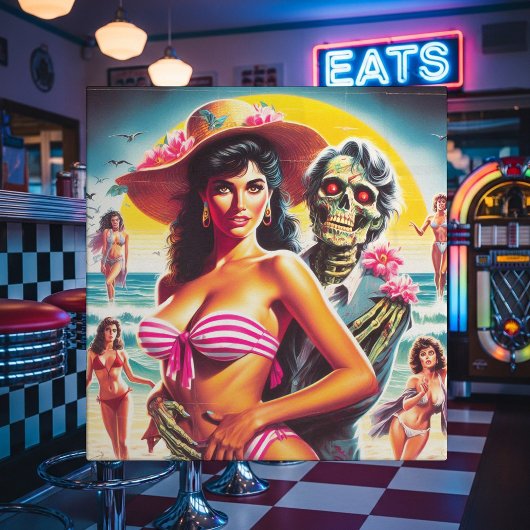 Creepy Zombie Beach Pin-up タイル
