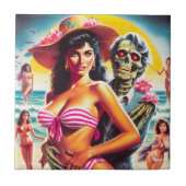 Creepy Zombie Beach Pin-up タイル (正面)