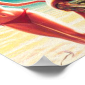 Creepy Zombie Beach Pin-up ポスター (角)