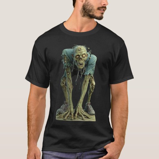 Creepy Zombie Undead Horror Halloween Scary Monste Tシャツ (正面)