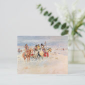 Crees Meeting Traders, 1896 by Charles Marion Russ ポストカード (スタンド正面)